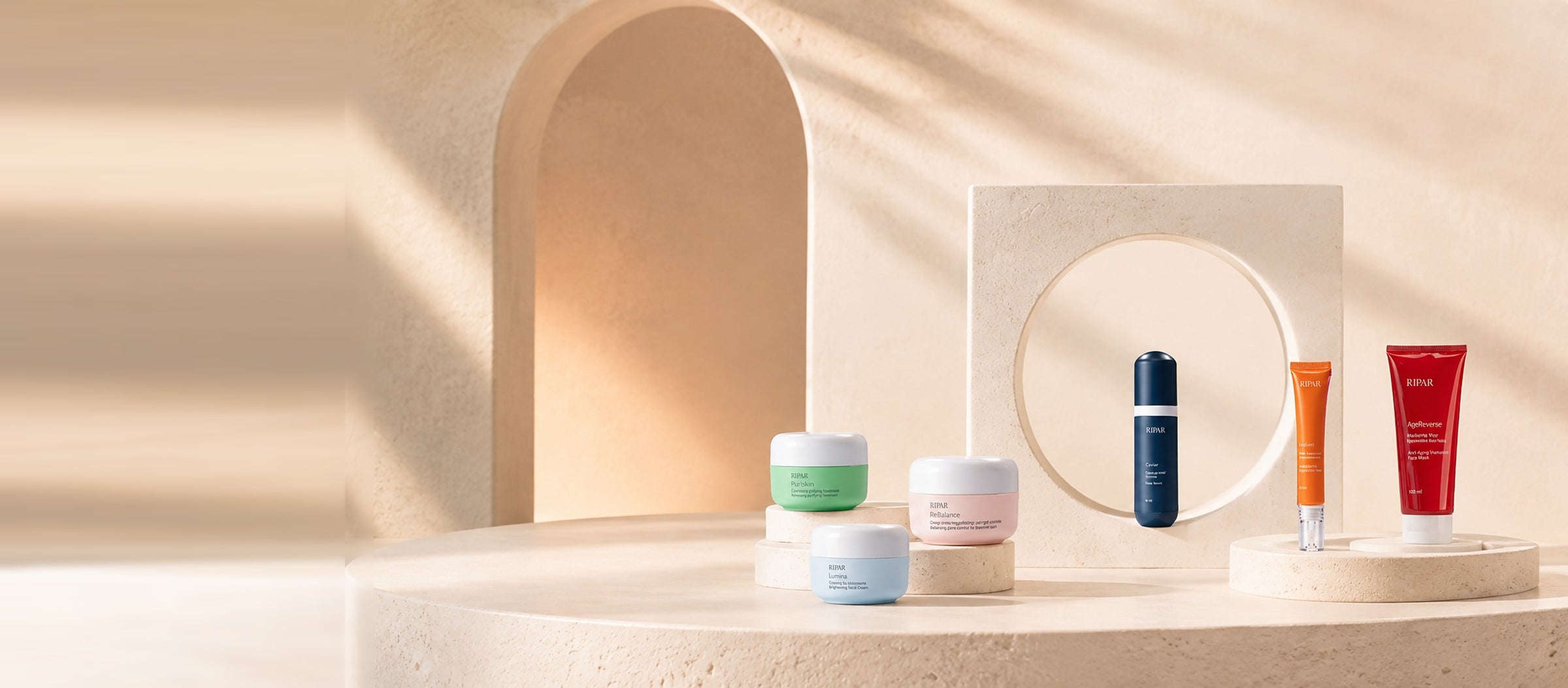 Prodotti delle linee skincare Ripar