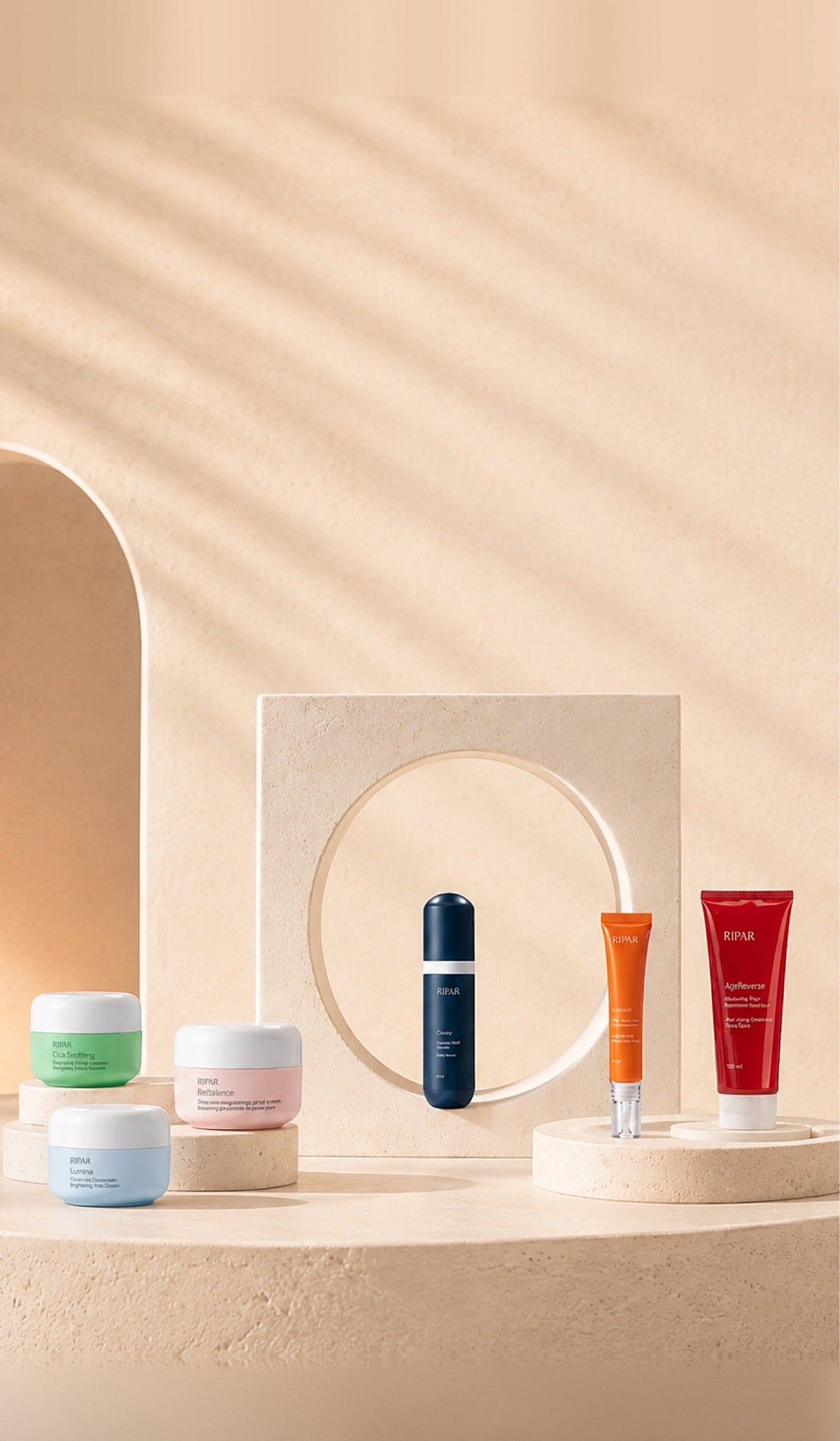 Prodotti delle linee skincare Ripar